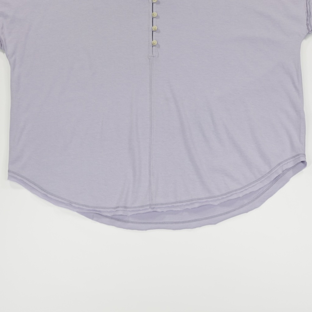 Sonoma Women's Button V-Neck Cap Sleeve Cut Out Top Purple Size S - Picture 3 of 8